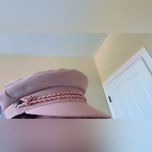 Vintage style baby pink beret/ cap